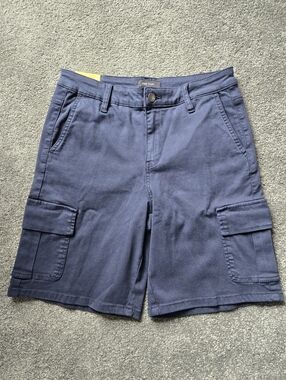Well Worn Womans High Rise Navy Cargo Shorts